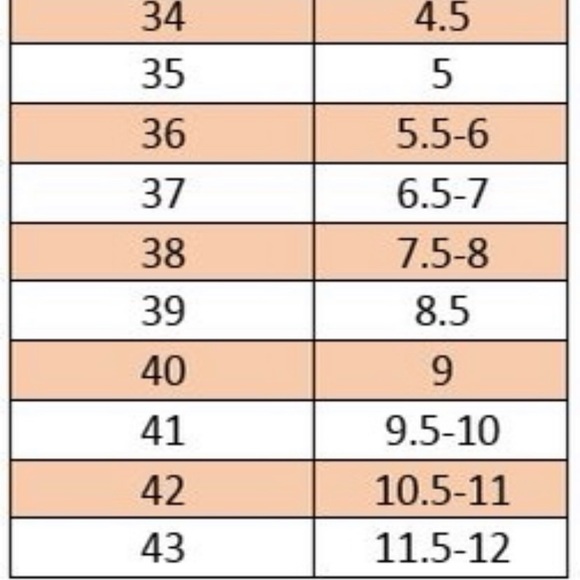 Use Alegria sizing chart to determine your size - Picture 7 of 7